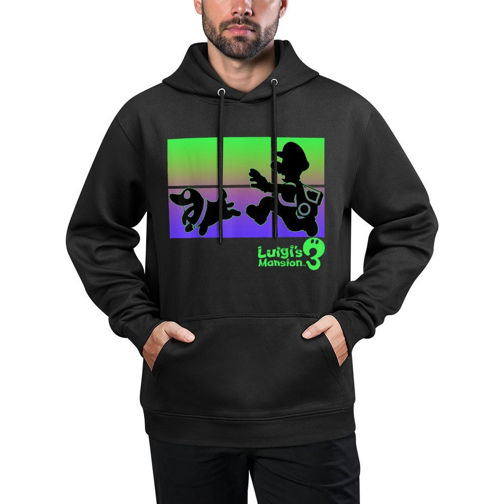 Luigi's Mansion 3 Luigi And Polterpup Silhouette Layering Staple Hoodie