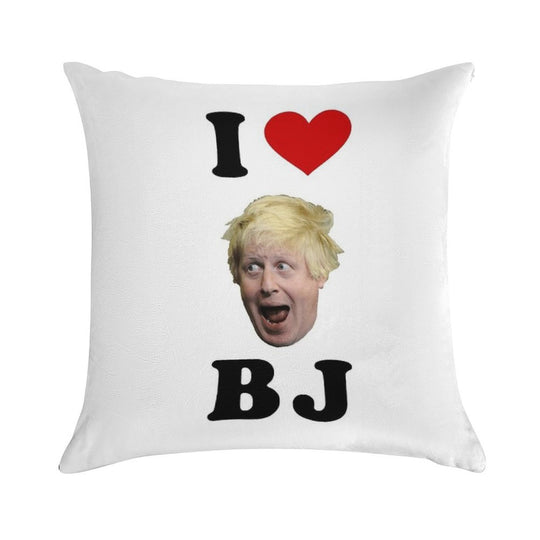 I Love BJ Soft High-Density Material Throw Pillow