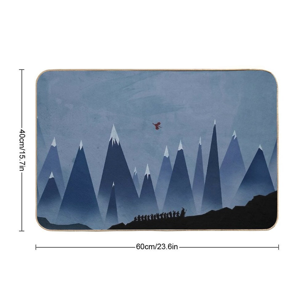 Snow Mountain  Anti-Trip Bath Mat
