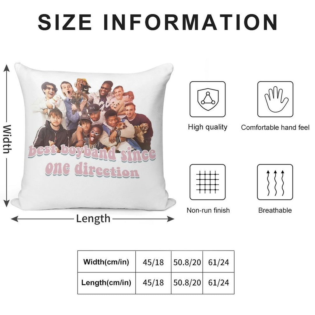 BROCKHAMPTON Best Boyband Since One Direction Soft Reinforced Edging Throw Pillow