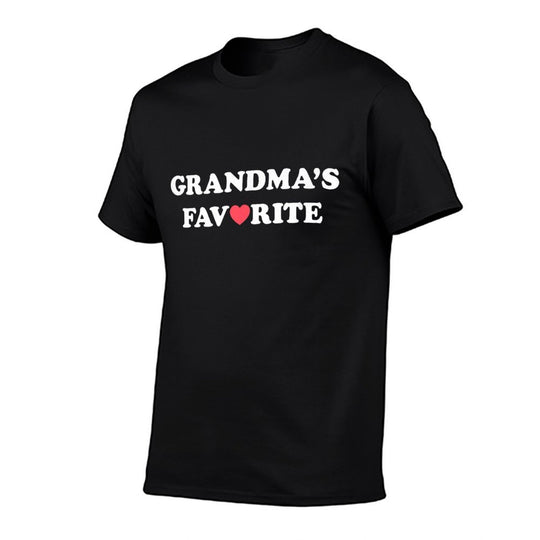 Grandmas Favorite (with Red Heart)  Polyester Blend T-Shirt