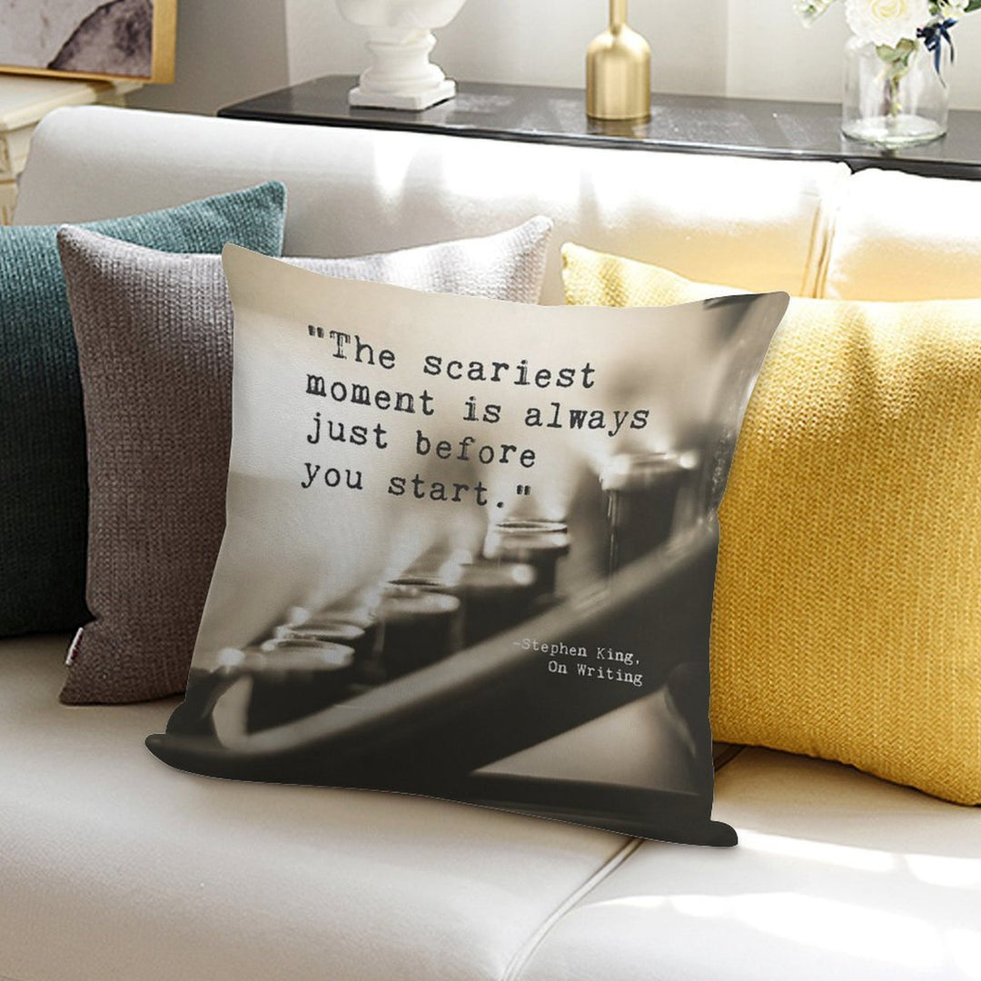 The Scariest Moment Soft Reinforced Edging Throw Pillow