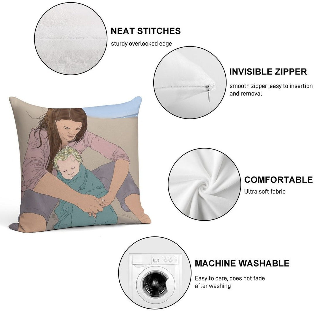 Shading Wijimy Soft Washable Throw Pillow