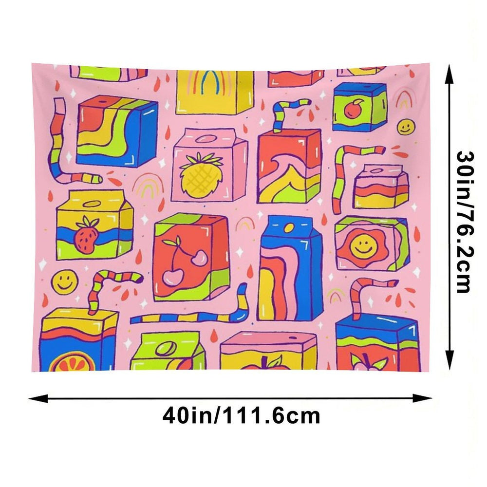 Juice Box Print Tapestry