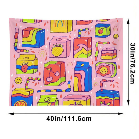 Juice Box Print Tapestry