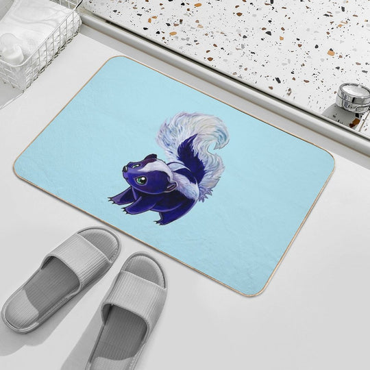 Purple Skunk  Dirt-Trapping Bath Mat