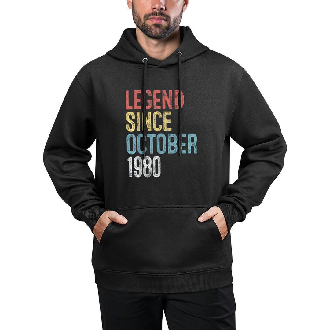 Legend October 1980 45th Birthday Men Women 45 Year Old Durable Construction Hoodie