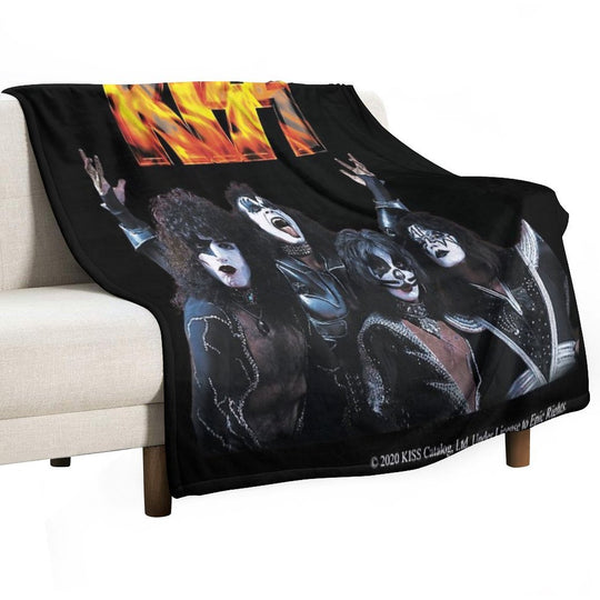 KISS Band Wrinkle-free Throw Blanket