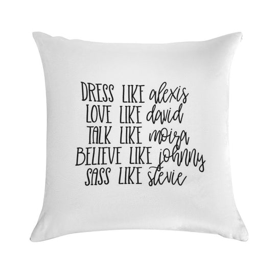Live Like Schitt's Creek Soft Luxury Feel Throw Pillow