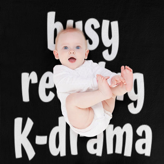 Shh Im Busy Reading Kdrama Subtitle Voice Plush Throw Blanket