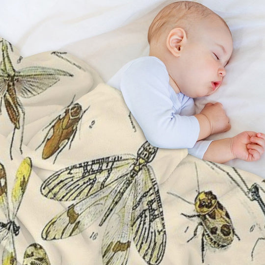 Insects Vintage Bug Chart Gift-ready Throw Blanket