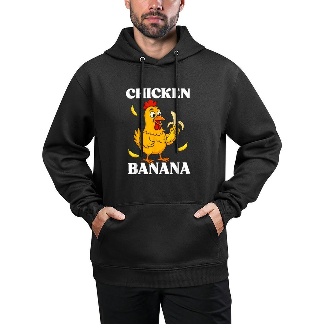 Chicken Banana Meme Cartoon Humor Casual Wear Hoodie