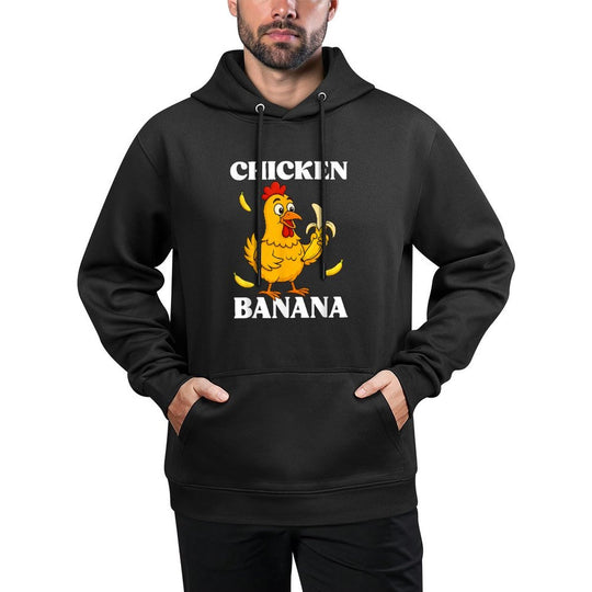Chicken Banana Meme Cartoon Humor Casual Wear Hoodie