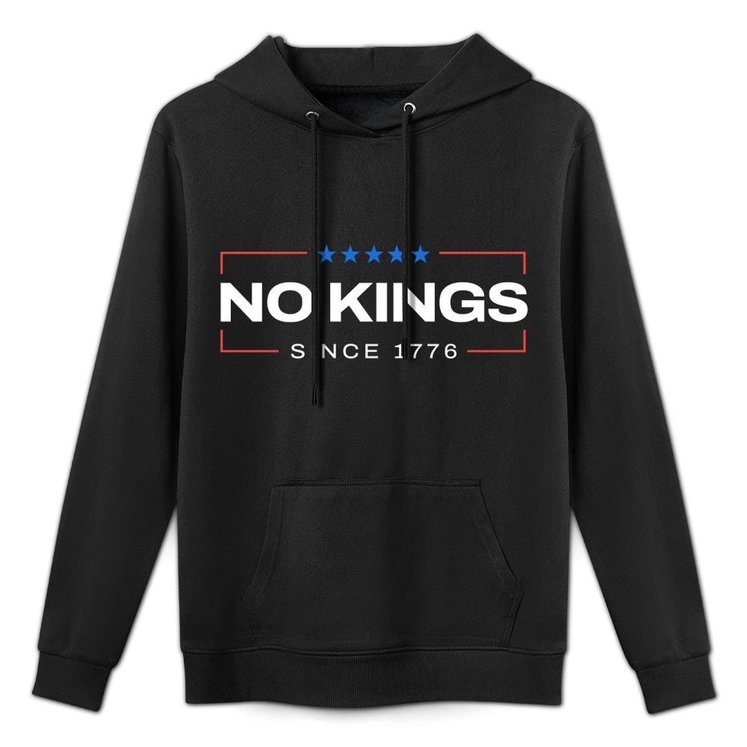 No Kings Since 1776 Simple Medium-Weight Fabric Hoodie
