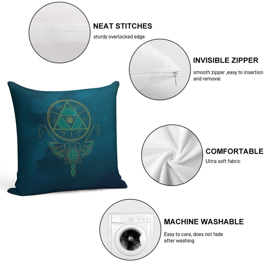 ~Blue Wisdom~ Soft Anti-Pilling Throw Pillow