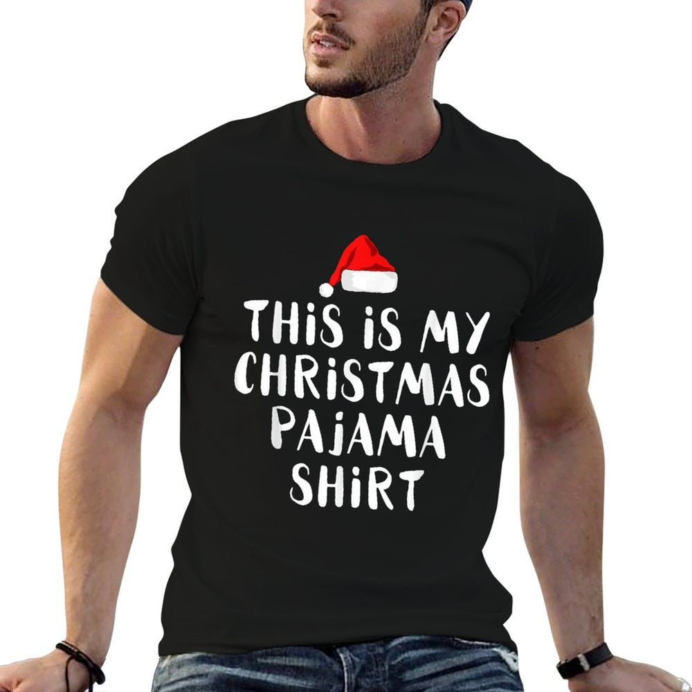 This Is My Christmas Pajama Funny Ts  Stretchy T-Shirt