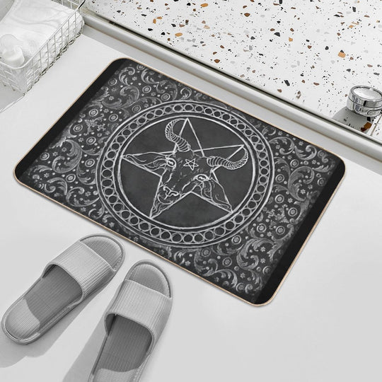 Ornate Baphomet  Odorless Bath Mat