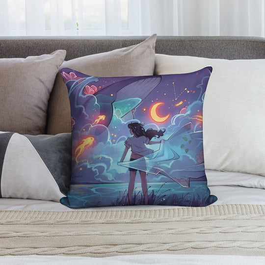 Galaxies Soft Washable Throw Pillow
