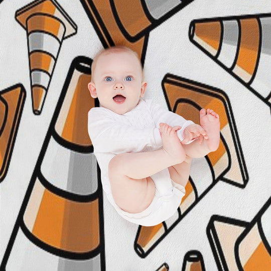 Traffic Cone - Orange And White Quick-dry Throw Blanket
