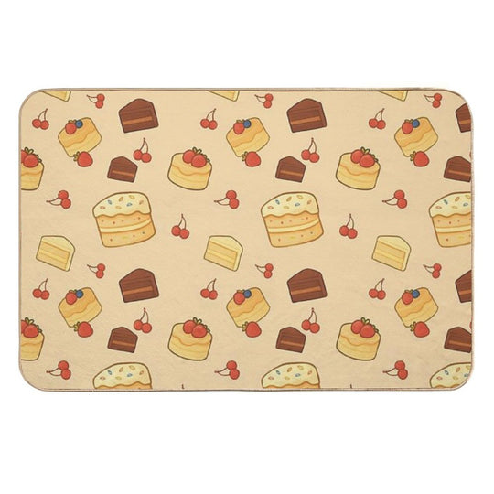 Cute Cakes in Cute Sweet Colors  Dirt-Trapping Bath Mat