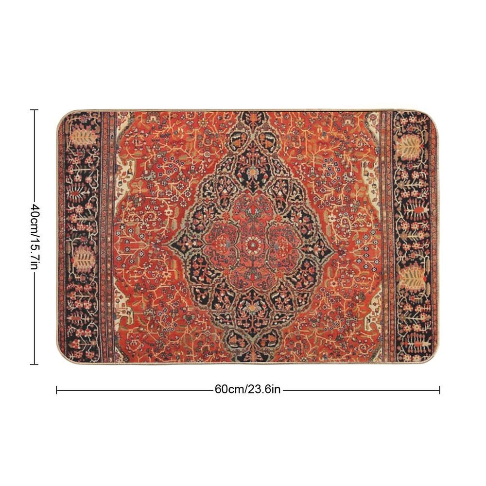 Antique Persian Sarouk Farahan Rug Print  Dirt-Trapping Bath Mat