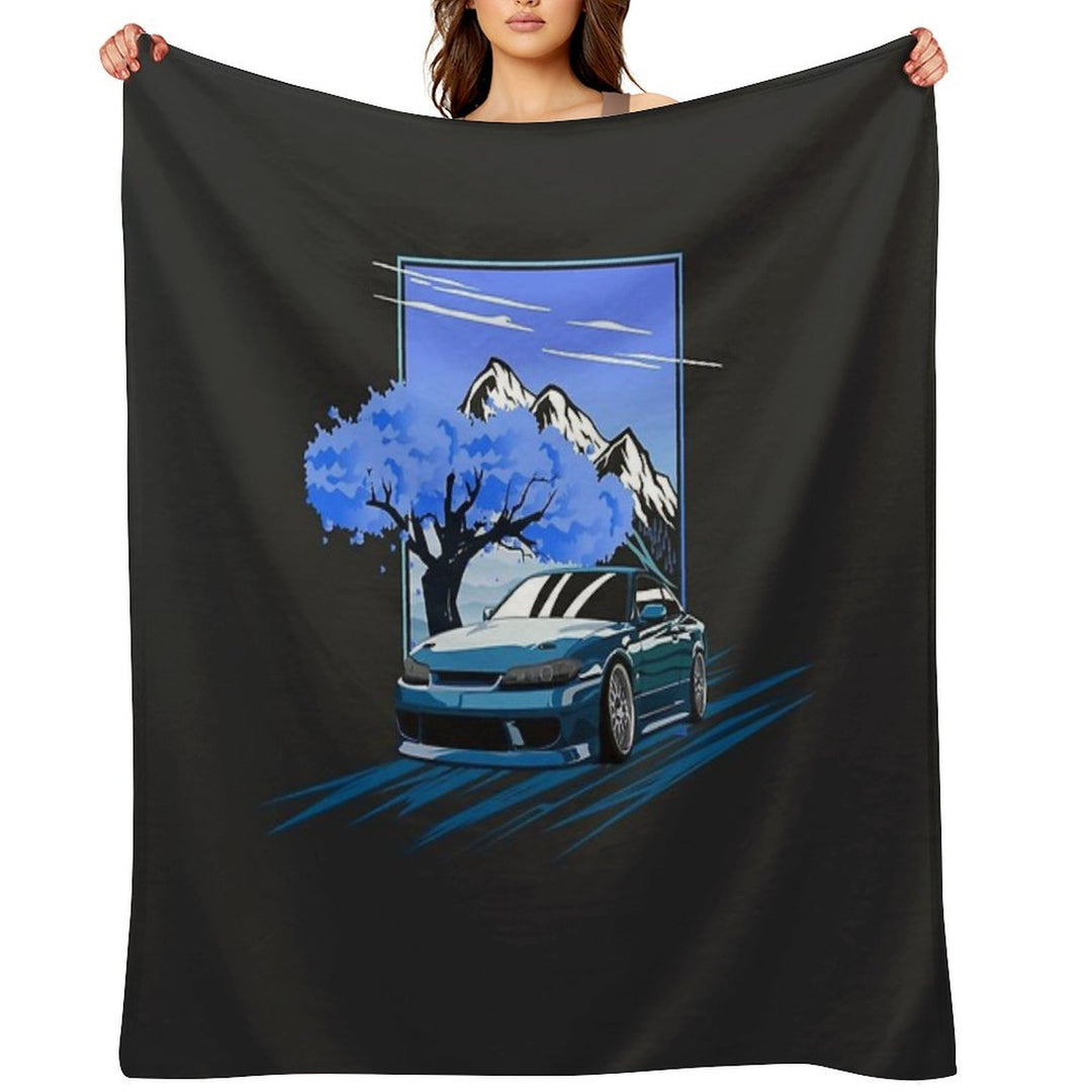 Nissan Silvia S15 Sustainable Throw Blanket