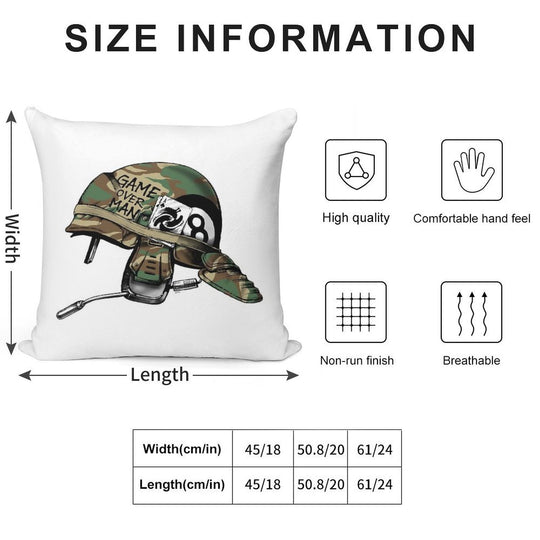 Game Over, Man! Soft Shrink-Resistant Throw Pillow