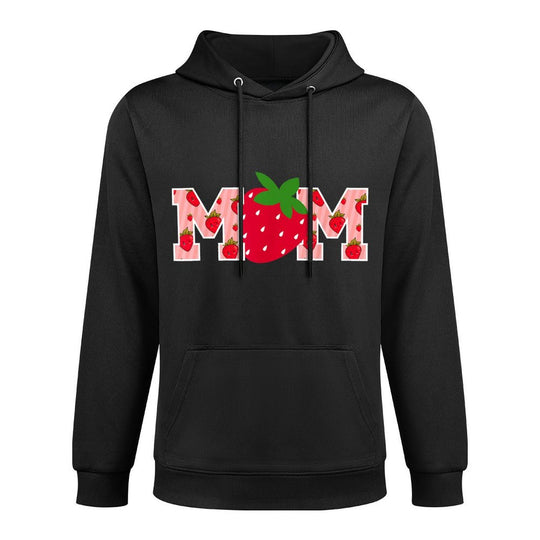 Mom Strawberry First Birthday Party Funny Strawberry Cotton-Polyester Blend Hoodie