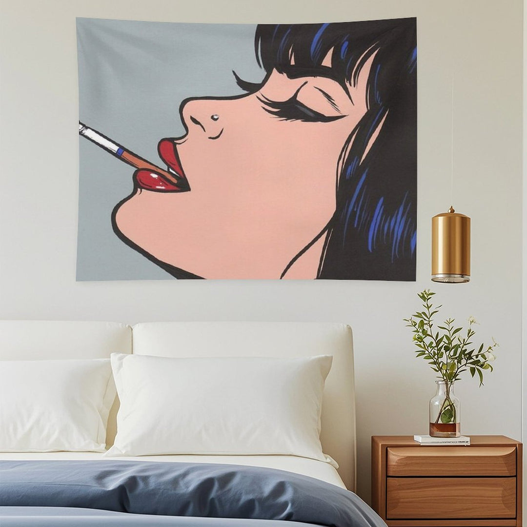 Smoking Girl Tapestry