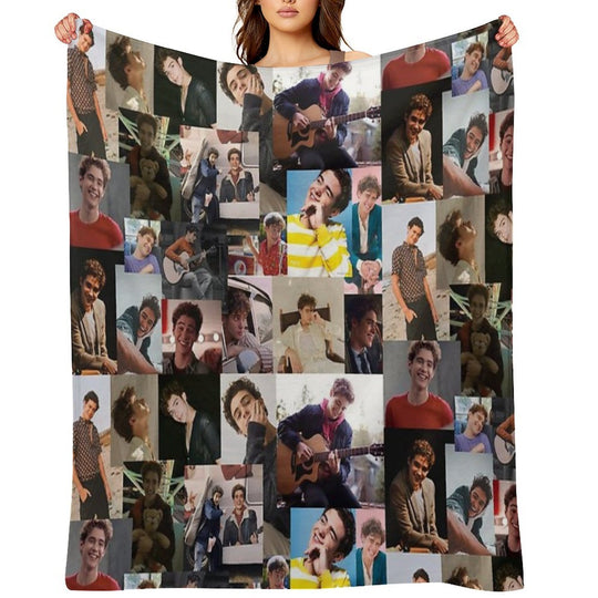 Joshua Bassett Collage Quick-dry Throw Blanket