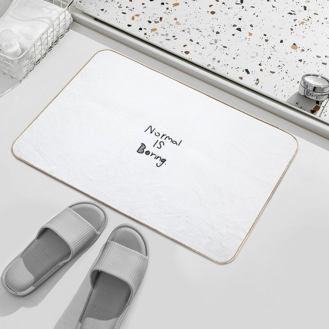 Normal Is Boring.  Stain-Proof Bath Mat