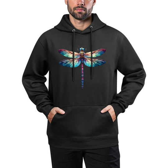 Colorful Dragonfly Watercolor Art Insect Lover Earth Day Breathable Fabric Hoodie