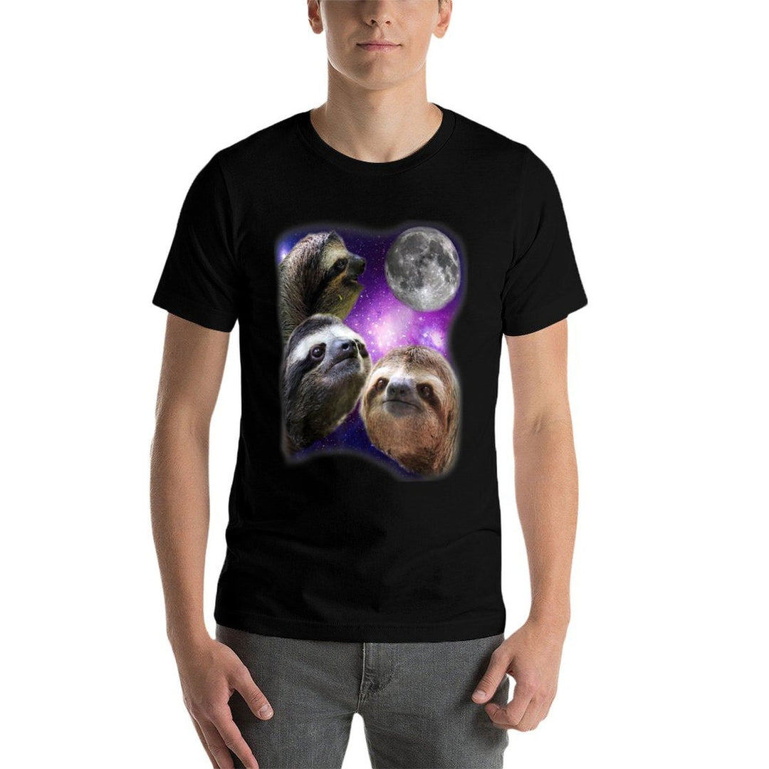 Sloth - Three Sloths Moon Parody Wolf Meme  Slim-fit Cut T-Shirt