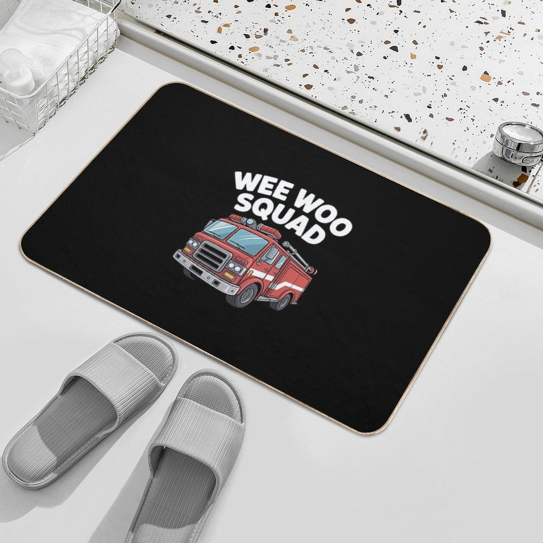 Fire Truck Fireman  Multi-Purpose Bath Mat