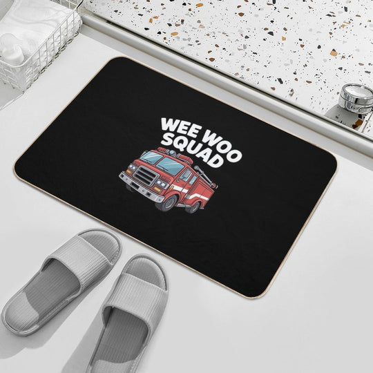 Fire Truck Fireman  Multi-Purpose Bath Mat
