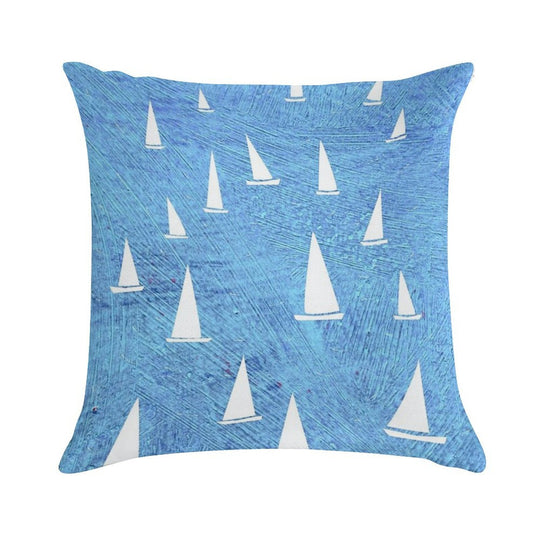 Sailing Soft Washable Throw Pillow