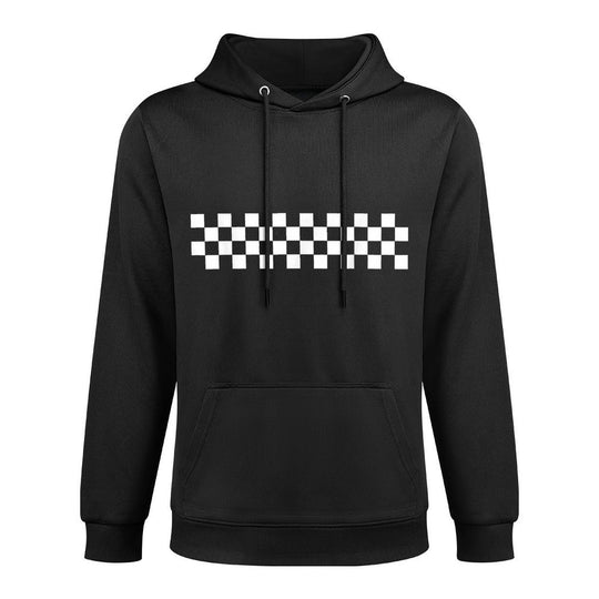 Car Racing Checkered Finish Line Automobile Motor Race Kangaroo Pocket Hoodie