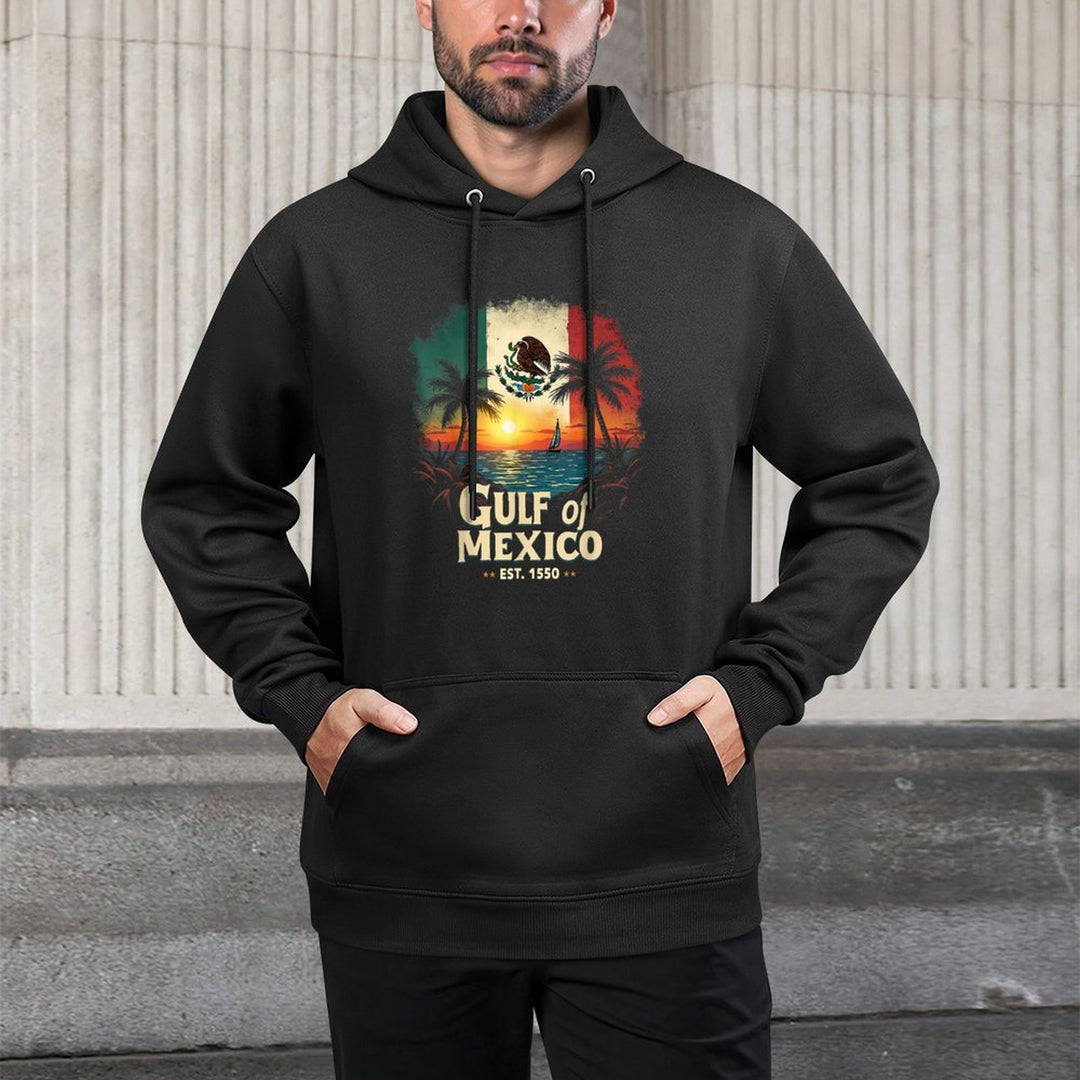 Gulf Of Mexico Vintage Beach Sunset Gulf of Mexico Men Women Durable Construction Hoodie