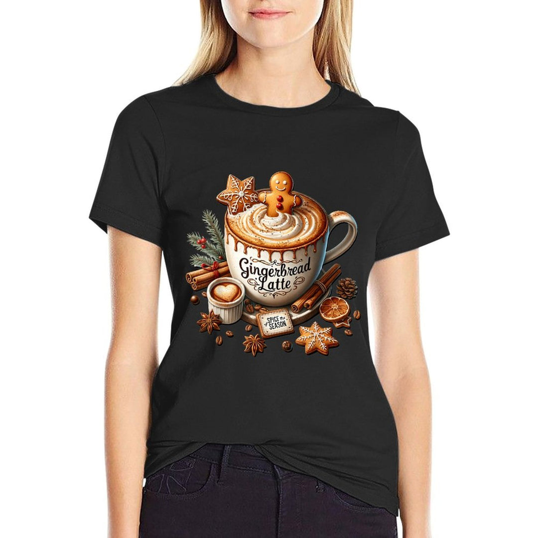 Gingerbread Latte Graphic for Women Christmas Coffee Mug  Wrinkle-resistant T-Shirt