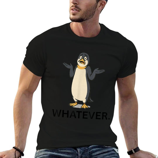 Penguin Shrug Meme – Whatever Tariff Response  Stretchy T-Shirt