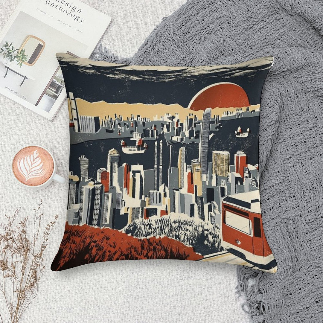 Hong Kong Soft Bedroom Essential Throw Pillow