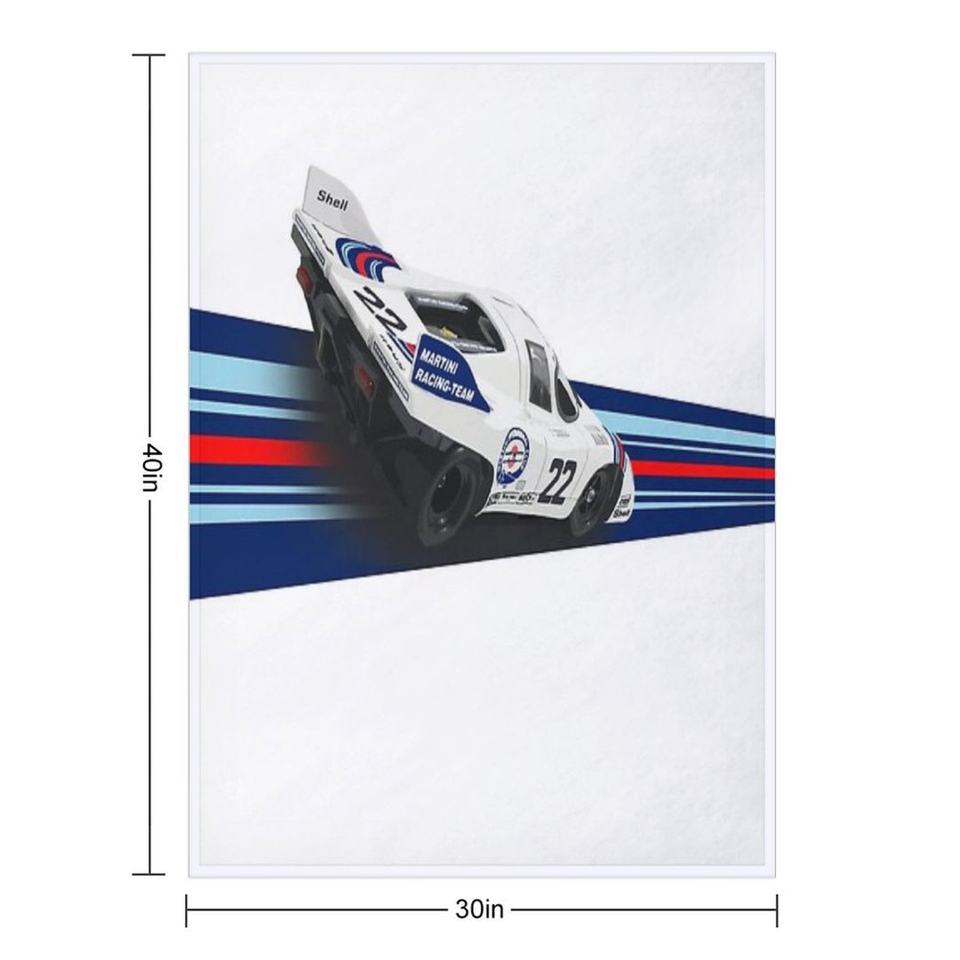 Porsch 917 Martini Racing 1971 Travel-friendly Throw Blanket