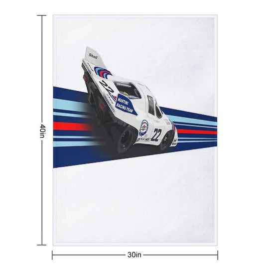 Porsch 917 Martini Racing 1971 Travel-friendly Throw Blanket