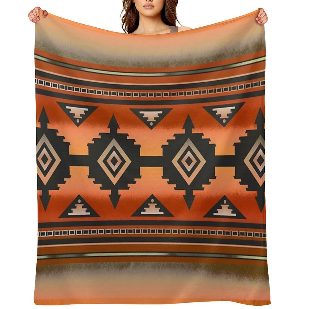 Canyon  Navajo Rust Premium Throw Blanket