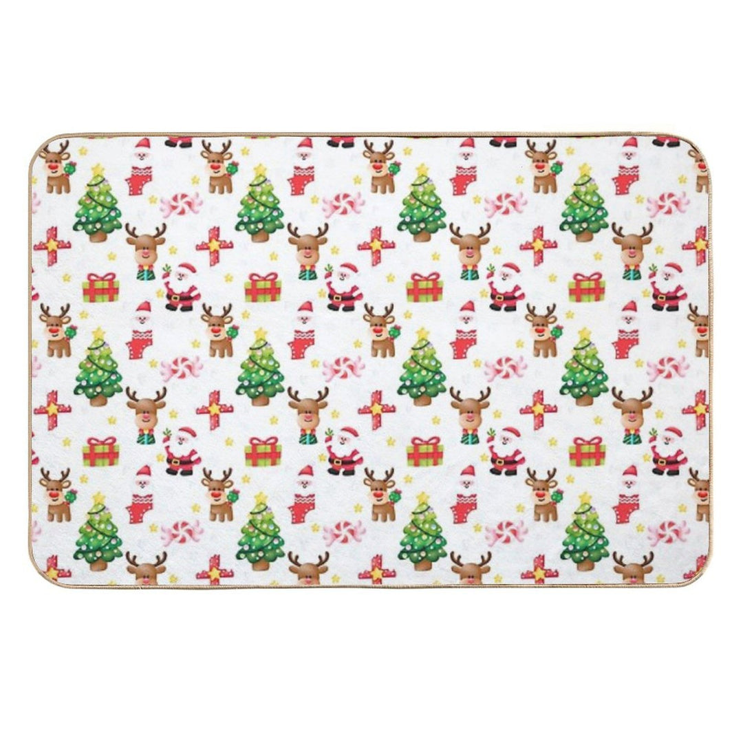 Merry Christmas Seamless PNG  Odorless Bath Mat