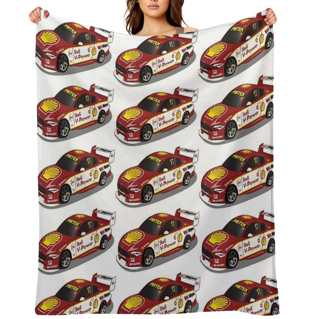 Scott McLaughlin 17 Ford Mustang 2019 Sustainable Throw Blanket