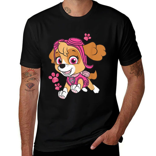 Paw Patrol Skye Jumping, Unisex, Small, Black,, Classic Fit,, Kids  Wrinkle-resistant T-Shirt
