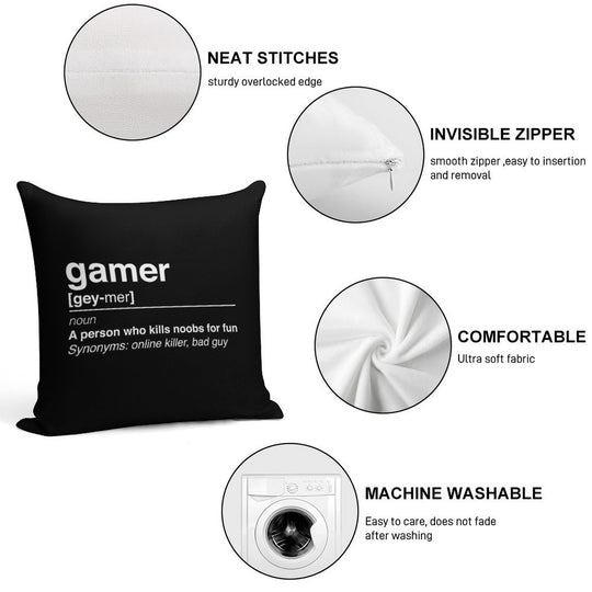 Gamer Definition Soft Style Accent Throw Pillow