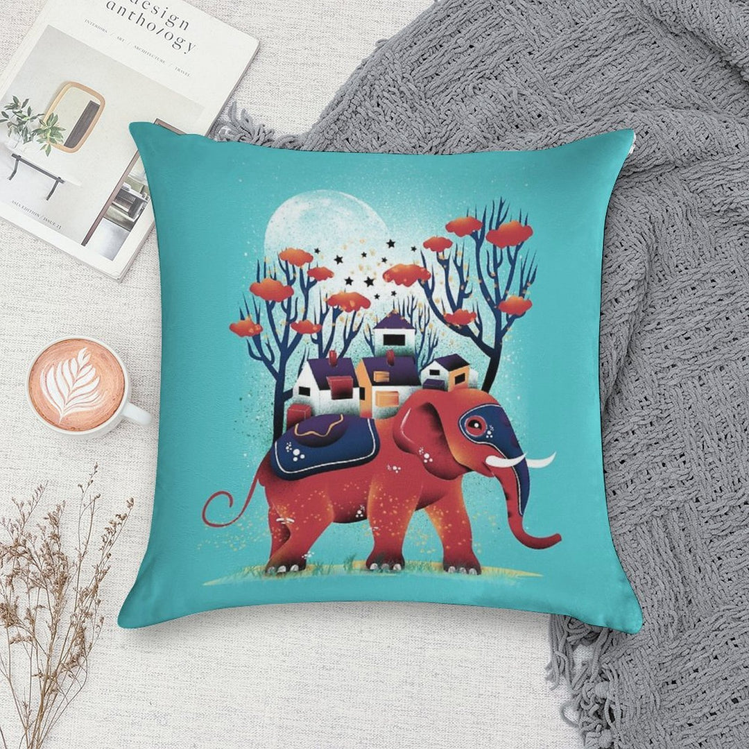 A Colorful Ride Soft Luxury Feel Throw Pillow