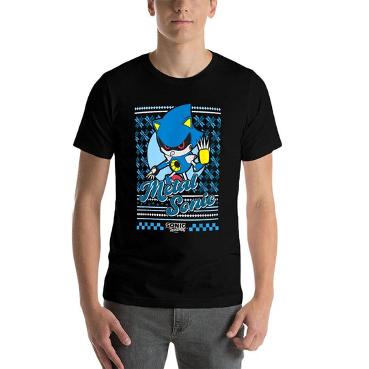 Sonic The Hedgehog Christmas Metal Sonic Ugly Sweater  Eco-friendly Material T-Shirt